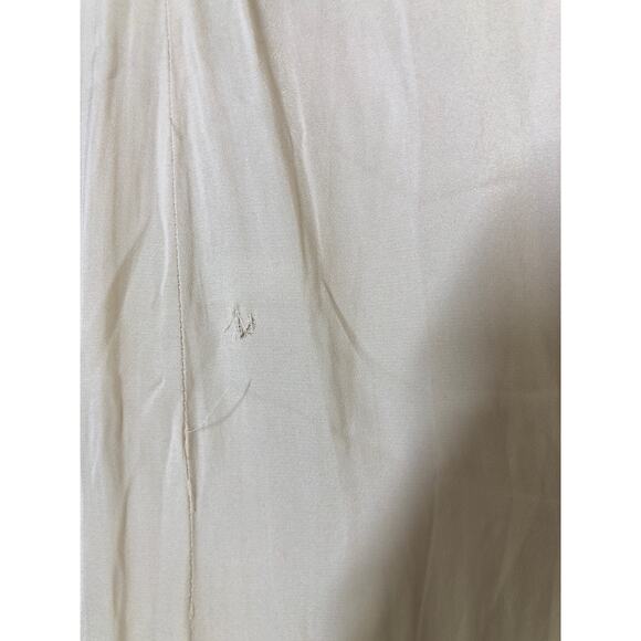 Love Whit Port Dress Tie Waist Short Sleeve Button Front Midi Nude S - Picture 9 of 15